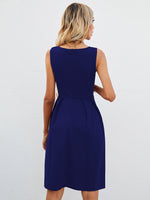 Abito trapezio monocolore