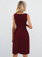 Abito trapezio monocolore