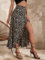 Gonne con stampa floreale con volant