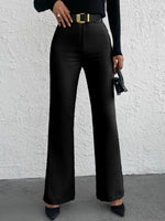 Pantaloni svasati monocolore senza cintura