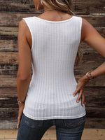 Canotta dettaglio bottone plissettato