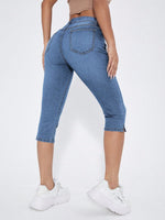 Jeans skinny orlo a fessura capri