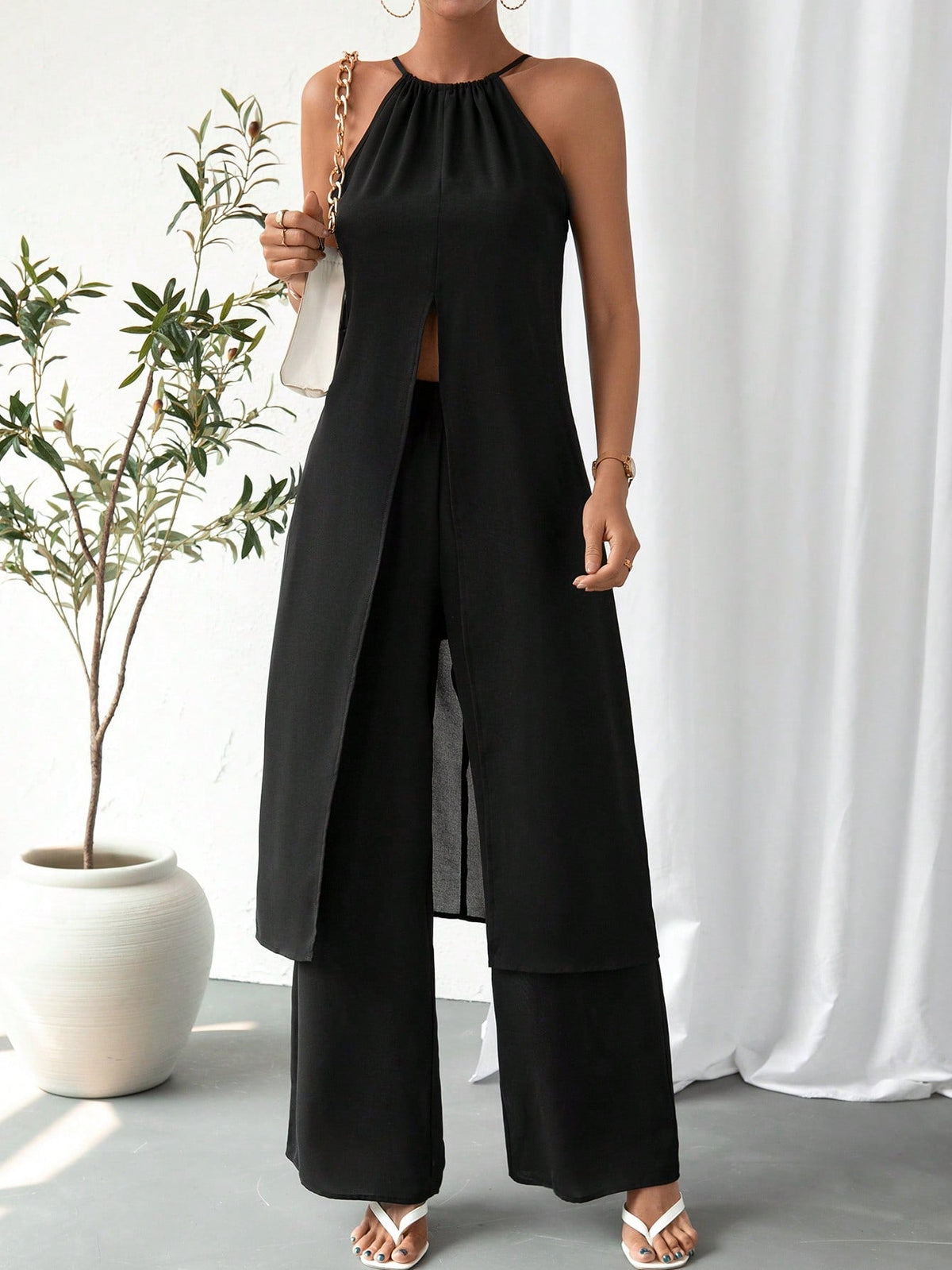 Set Abbigliamento Da Donna A Tinta Unita