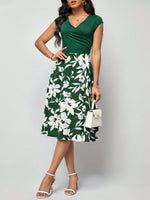 Abiti con stampa floreale incrociato