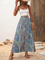 Gonne stampa paisley a fessura alta