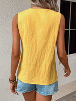 Camicetta senza maniche pannello in pizzo guipure