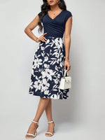 Abiti con stampa floreale incrociato