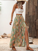 Gonne stampa paisley a fessura alta