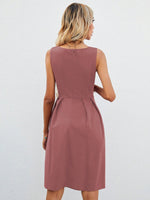 Abito trapezio monocolore