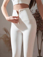 Leggings monocolore zip