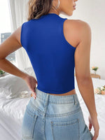 Canotta Solida A Colori Con Lavorazione Traforata