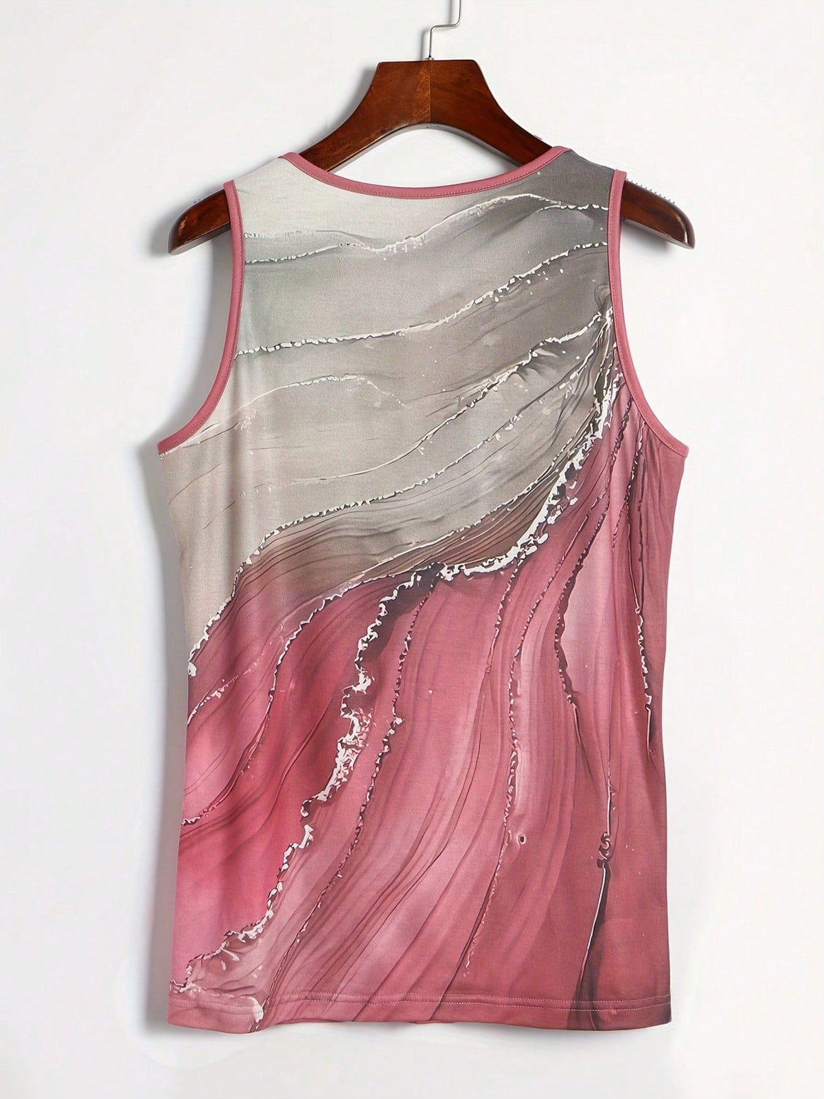 Top Senza Maniche Con Stampa Marmorizzata