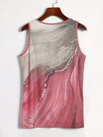 Top Senza Maniche Con Stampa Marmorizzata