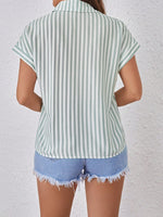 Camicia A Righe Con Maniche A Pipistrello Abiti Estivi