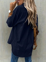 Camicia Casual Tinta Unita Da Donna