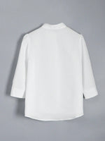 Camicetta Elegante Con Colletto a Stantuffo Per Le Donne Con Colore Solido