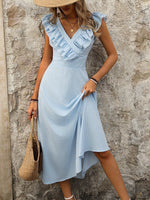 Vestito A Patchwork A Righe Da Donna Con Orlo Arricciato E Vita Stretta