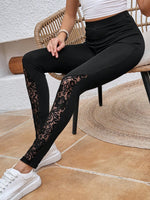 Leggings A Vita Alta In Pizzo A Patchwork