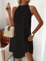 Abito Aderente Senza Maniche Con Scollo A Halter Testurizzato Per Donne