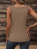 Canotta dettaglio bottone plissettato