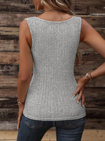 Canotta dettaglio bottone plissettato