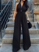 Tuta Intera Da Donna Monocolore Con Schiena Scoperta