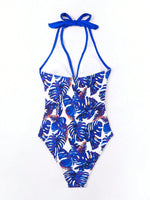 Costume Intero Da Donna Con Stampa Vegetale