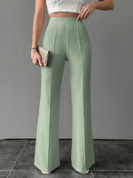 Pantalone A Palazzo A Vita Alta, Tinta Unita