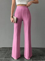 Pantalone A Palazzo A Vita Alta, Tinta Unita