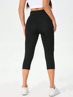 Leggings estivi sportivi a sette punti da donna, lavorati a maglia con motivo a luna e aderenti