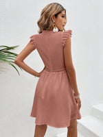 Abiti pannello in pizzo guipure zip retro