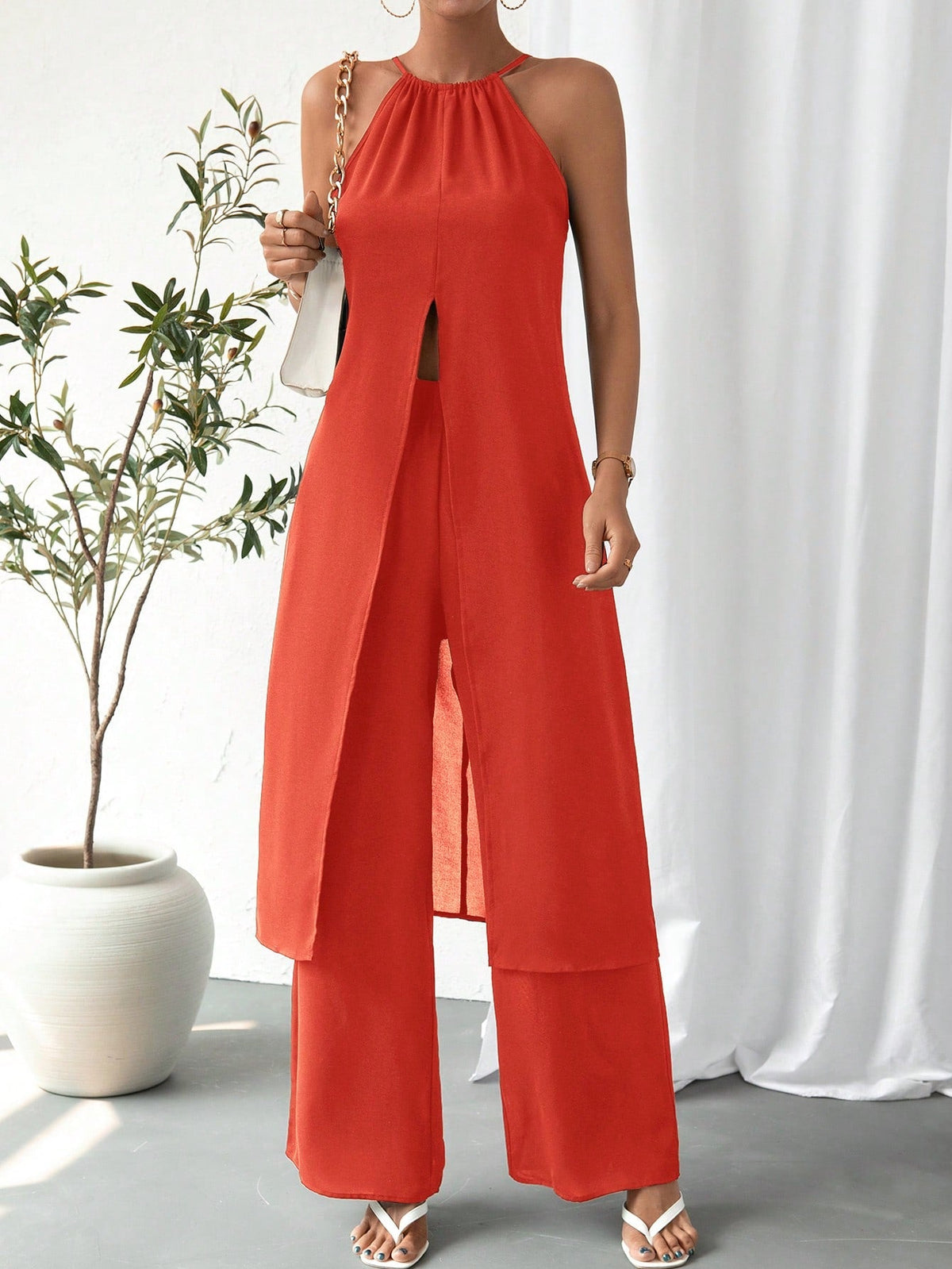 Set Abbigliamento Da Donna A Tinta Unita