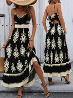 Abito Con Spalline Sottili A Stampa Destinazione Vacanze Estive