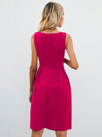 Abito trapezio monocolore