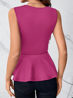 Canotta senza maniche con volant per le donne