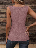 Canotta dettaglio bottone plissettato