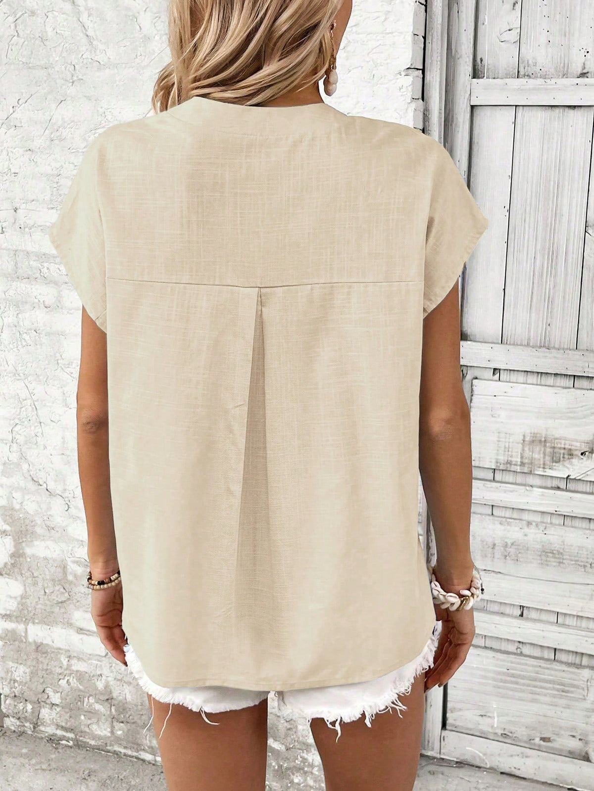 Maglietta Donna A Maniche Corte Batwing Tinta Unita