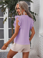 Maglietta semplice e ordinaria da donna con decorazioni di pizzo floreale da indossare ogni giorno