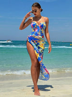 Costume Da Bagno Intero E Gonna Copricostume Set Da 2 Pezzi