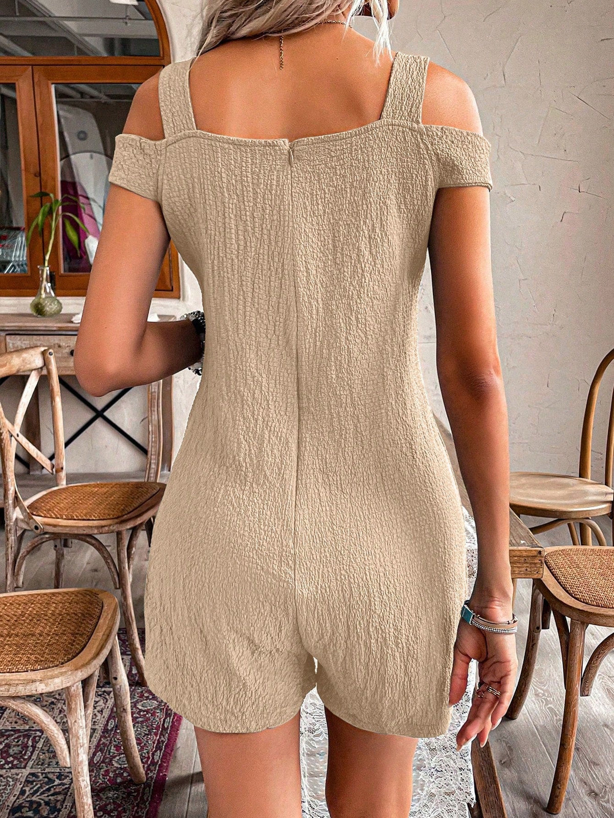 Salopette Per Donna Con Maniche Scoperte E Tasca