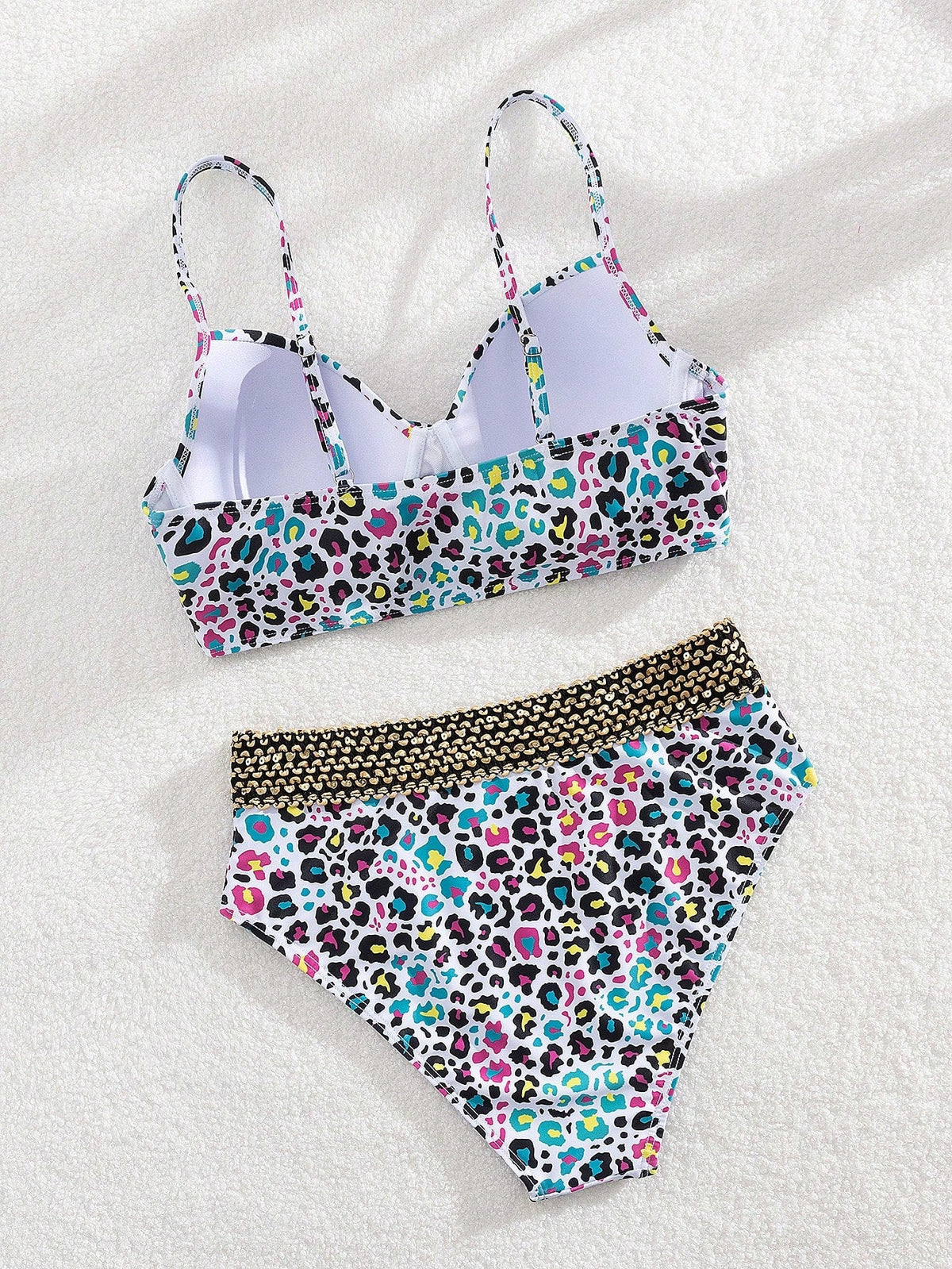 Bikini Push-up Dettaglio a punto a torsione floreale Spiaggia estiva