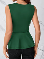 Canotta senza maniche con volant per le donne