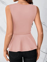 Canotta senza maniche con volant per le donne