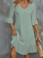 Abito Da Donna Con Orlo In Pizzo Patchwork E Volant