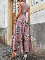 Abito a-line asimmetrico floreale