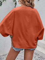 Camicia Casual Con Bottoni Frontali E Collo In Tessuto Testurizzato