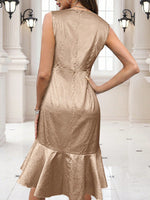 Abiti con stampa a punti dorati con volant