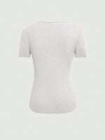 Maglietta A Maniche Corte Con Collo Tondo E Vuoto Per Donne