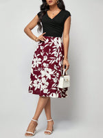 Abiti con stampa floreale incrociato