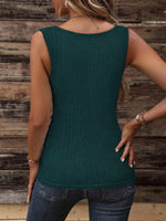 Canotta dettaglio bottone plissettato